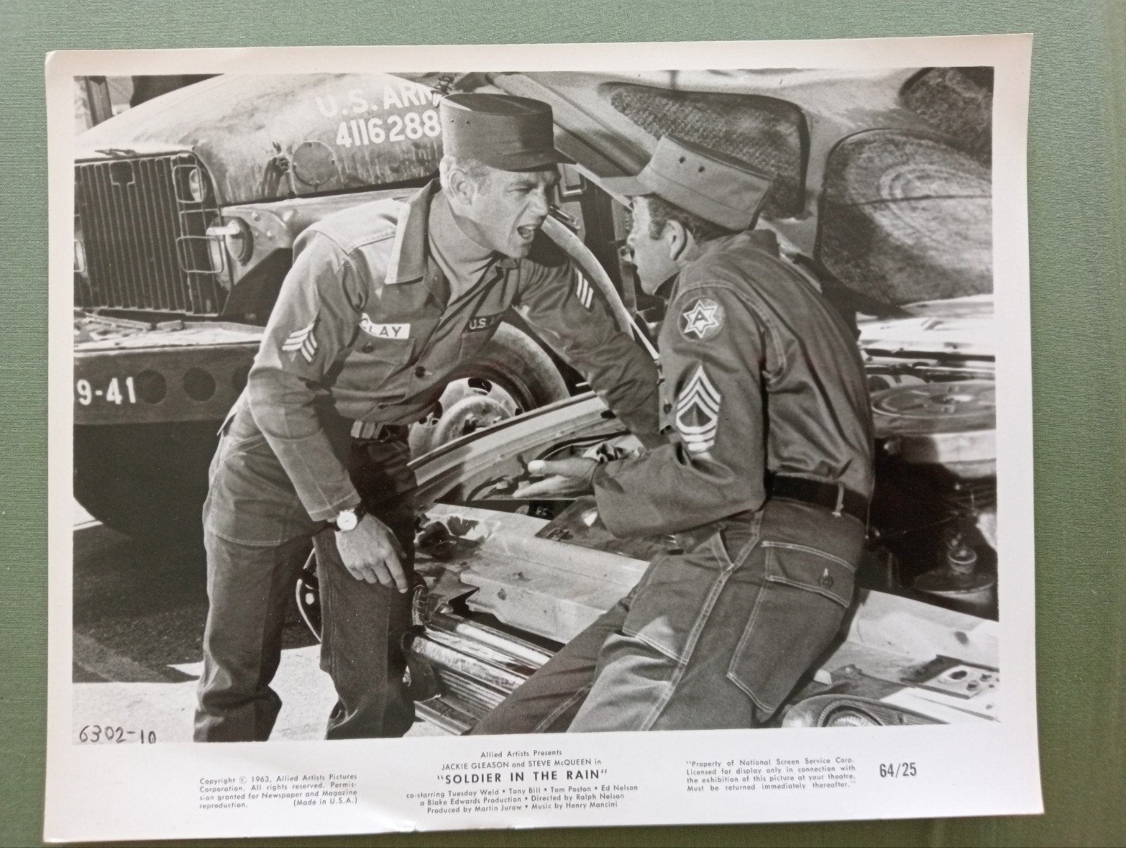 Originele foto 'Soldier in the Rain' met Steve McQueen, 1960 tot 1980, Gebruikt, Foto, Ophalen of Verzenden