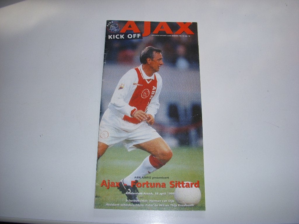 Programma Ajax Kick off Ajax- Fortuna 1999, Johan Cruijff, Ophalen of Verzenden, Zo goed als nieuw, Ajax, Boek of Tijdschrift