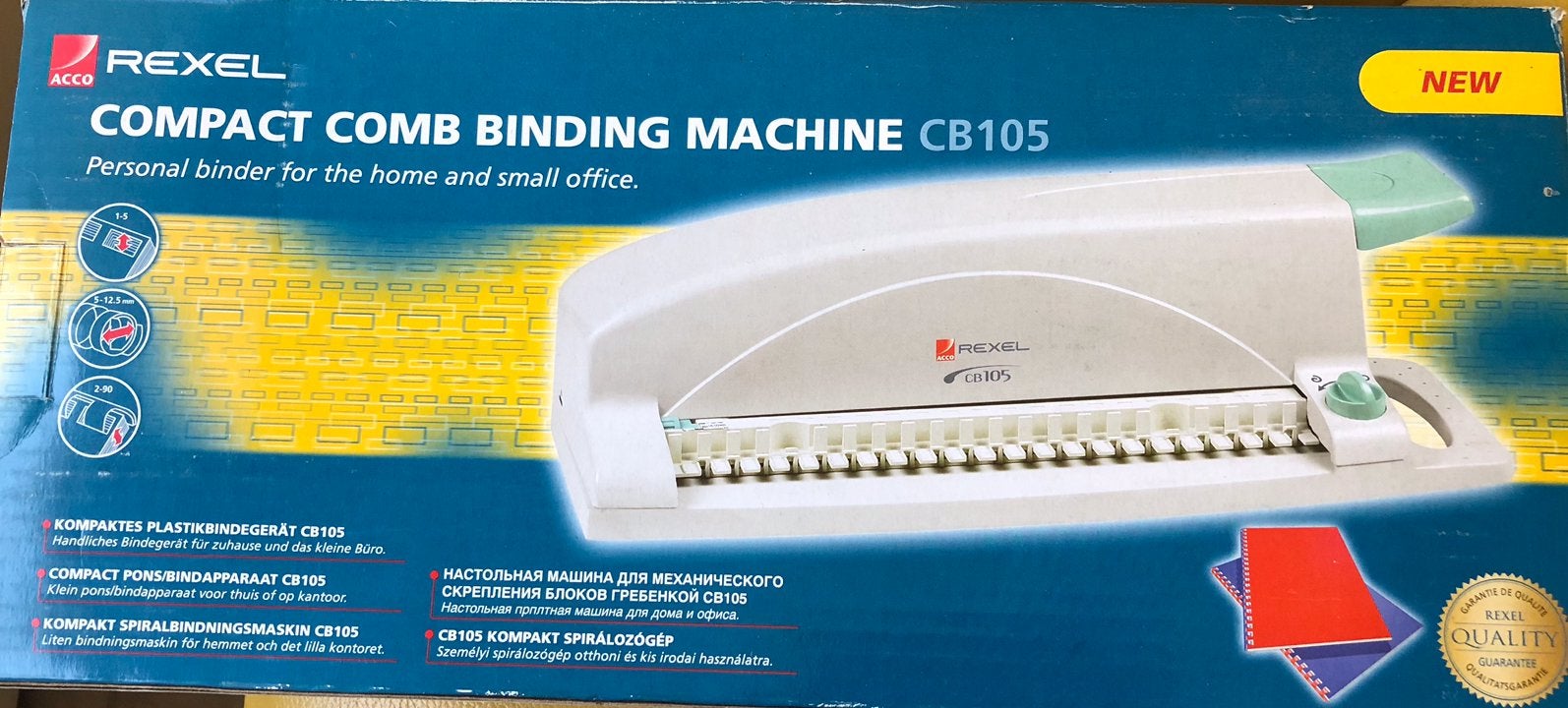 Rexel Compact pons/bindapparaat CB 105, Computers en Software, Overige Computers en Software, Zo goed als nieuw, Ophalen of Verzenden