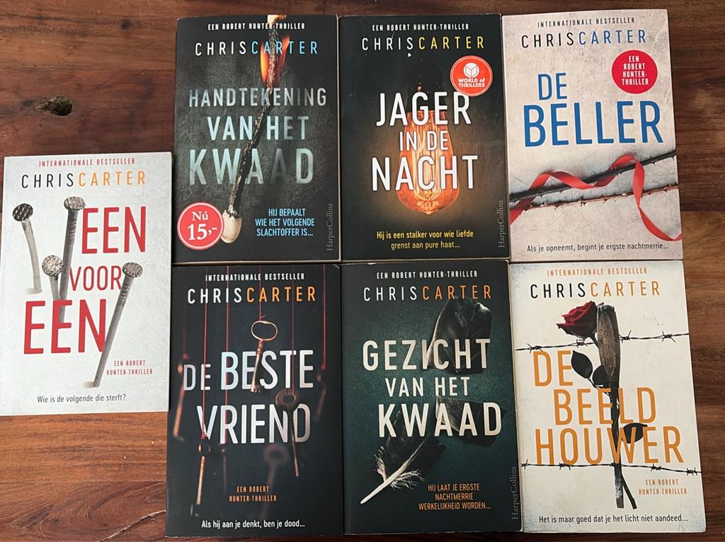 7x Chris Carter, Ophalen of Verzenden, Zo goed als nieuw