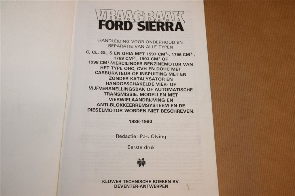 Vraagbaak Ford Sierra — Onderhoud & Reparatie 1986-1990, Ophalen of Verzenden