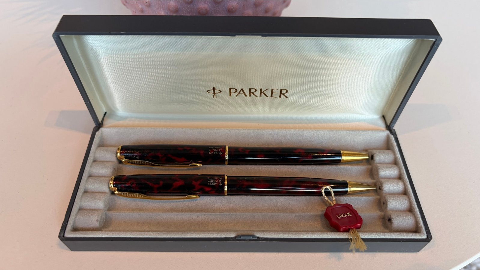 Parker Sonnet Lacquer Firedance - Balpen & Vulpotlood, Ophalen, Pennenset, Parker, Met doosje