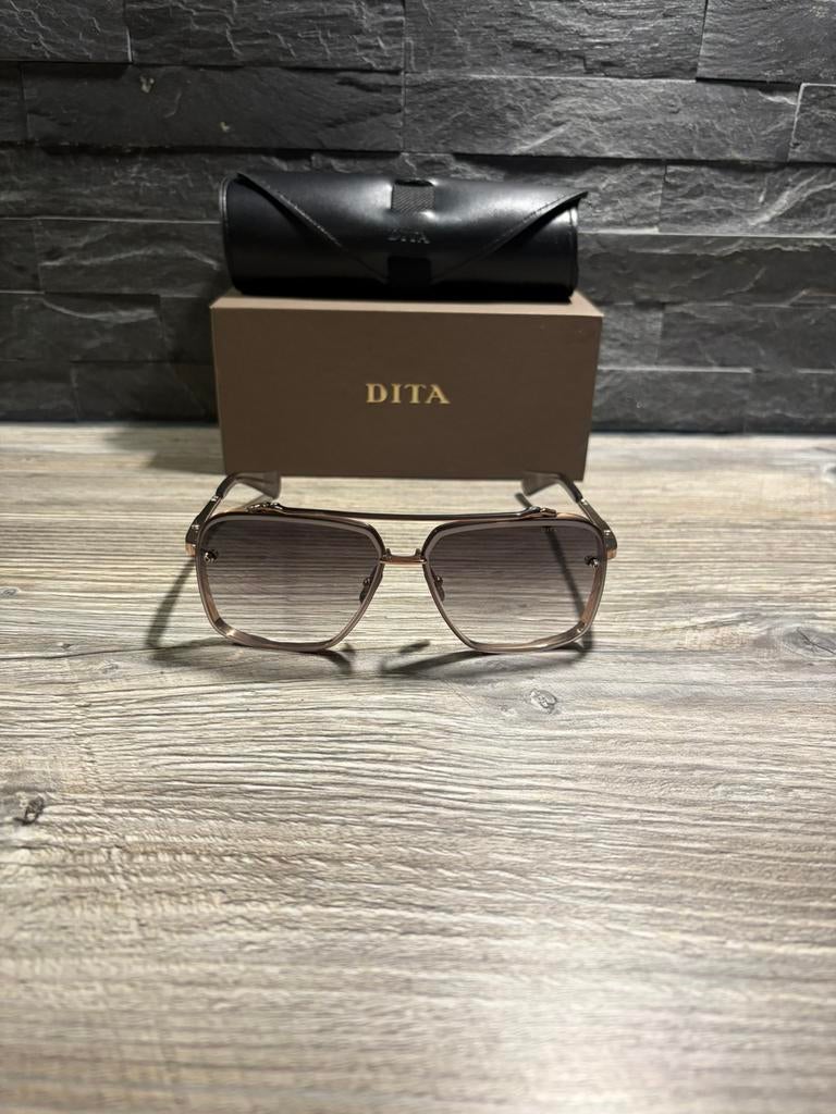 Dita Mach six zonnebril roze goud met bon!, Sieraden, Tassen en Uiterlijk, Zonnebrillen en Brillen | Heren, Overige merken, Zonnebril