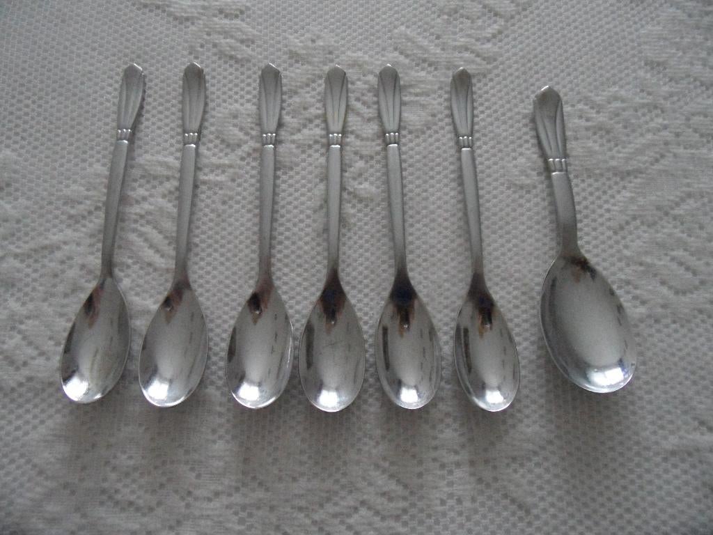 gero zilmeta 730 lepeltjes (6) en schepje, Ophalen of Verzenden