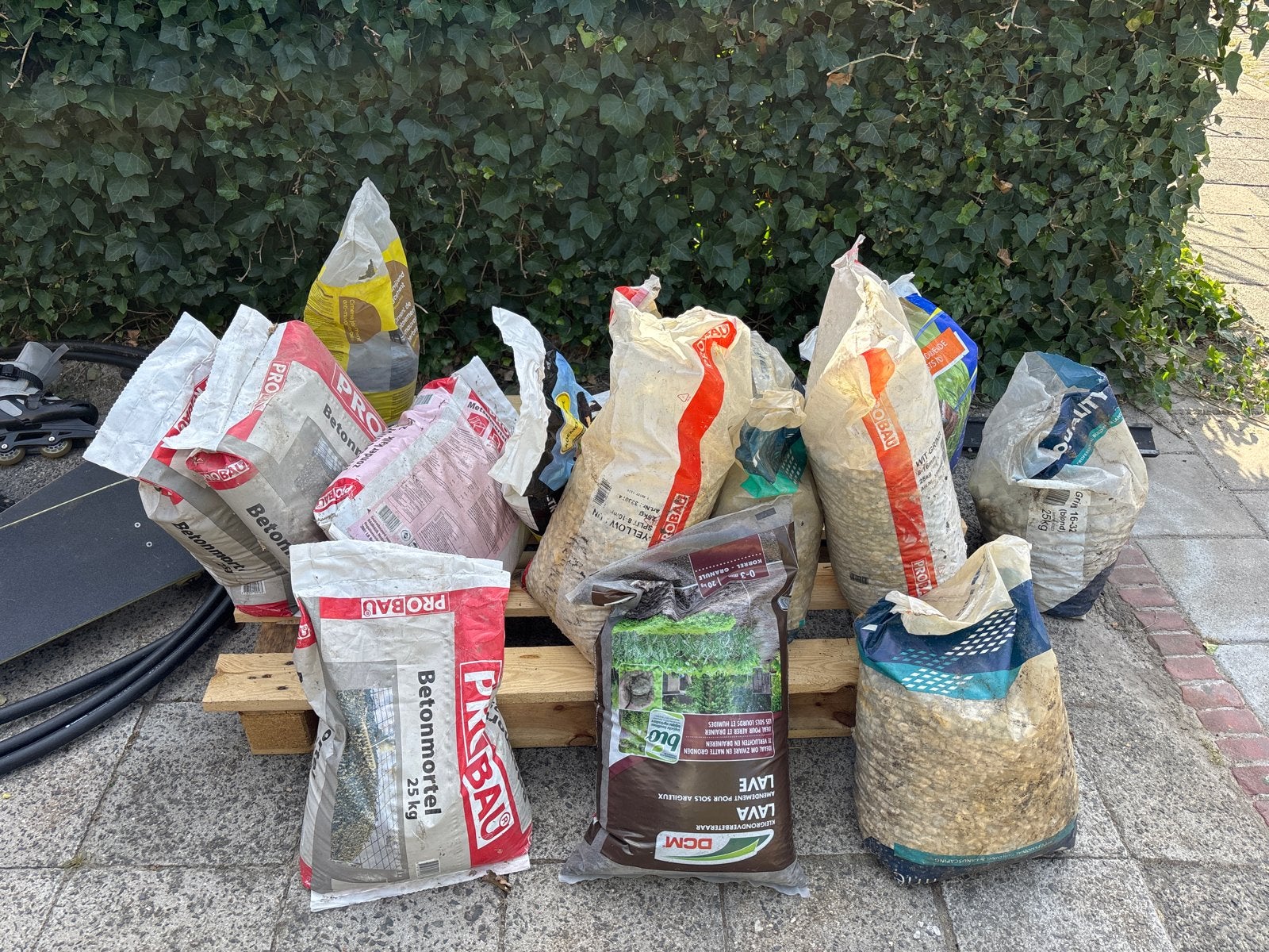 Diverse bouwmaterialen en tuinbenodigdheden, Ophalen, Gebruikt