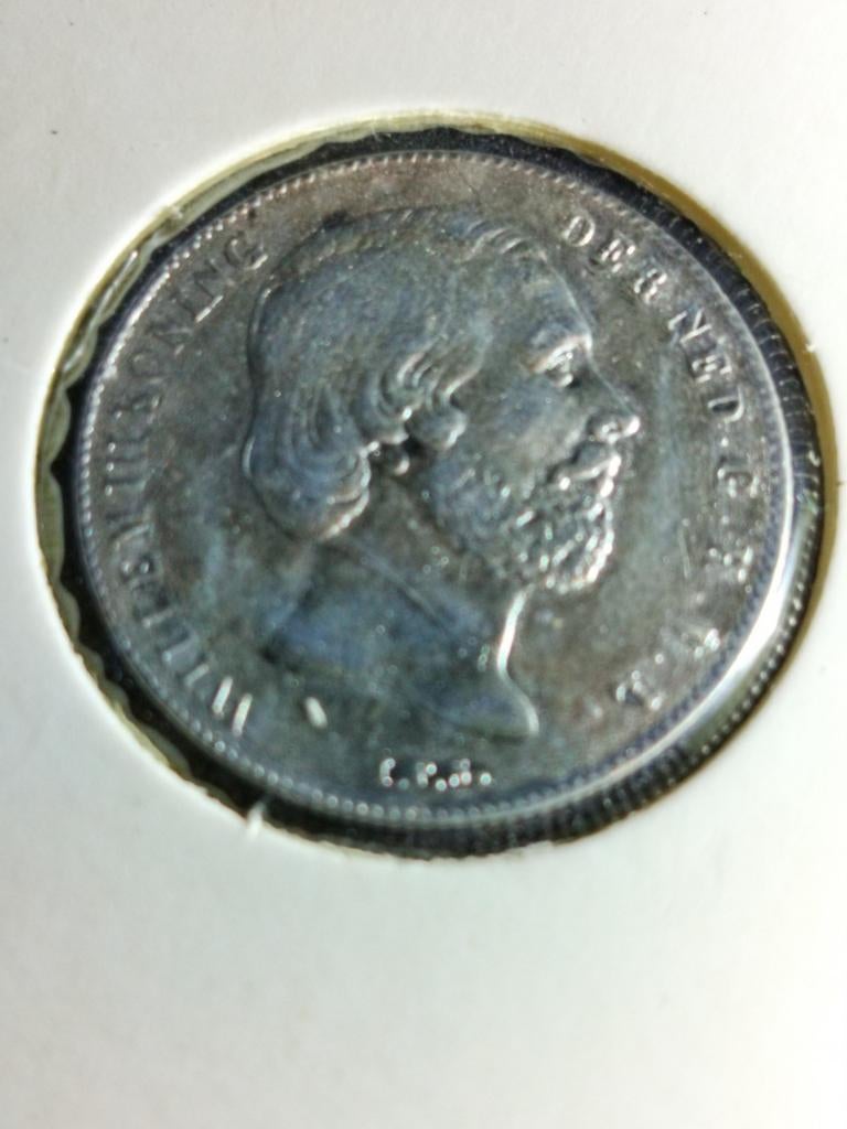 1/2 gulden 1859 Willem 3, Ophalen of Verzenden, Midden-Amerika