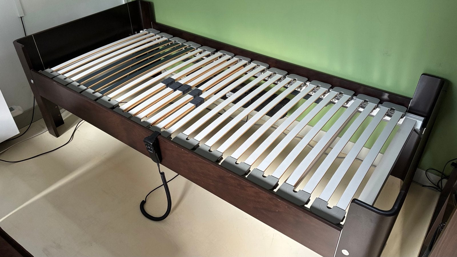 Auping Auronde 200x90x48 elektrisch verstelbaar, Ophalen, Verstelbaar, 90 cm, Eenpersoons