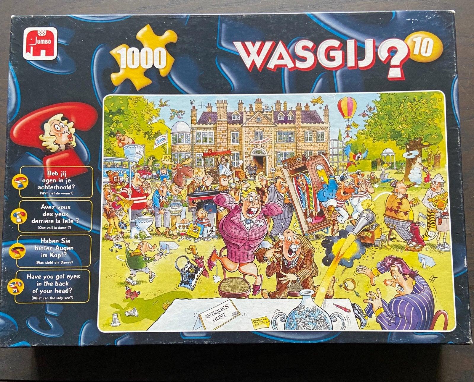 Wasgij Puzzel 10 - Antiekjacht - 1000 stukjes, Ophalen of Verzenden, Zo goed als nieuw