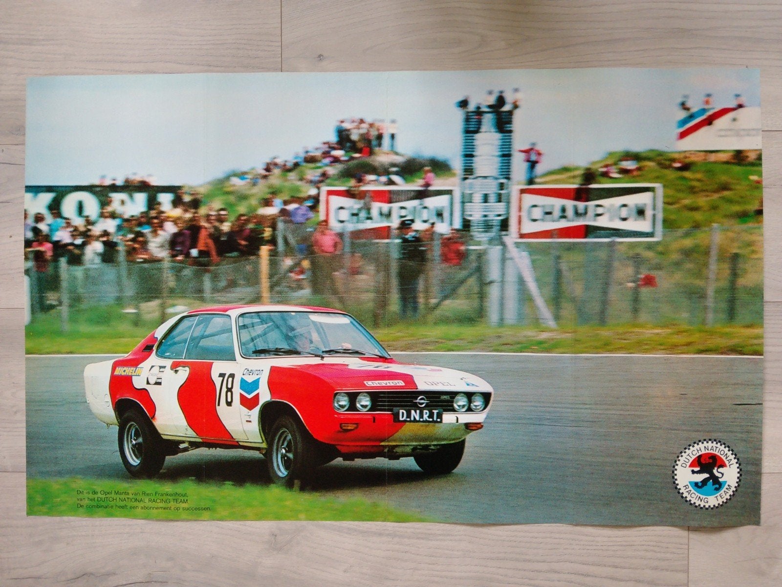 Opel Manta Dutch National Racing Team. Rien Frankenhout., Verzamelen, Posters, Ophalen of Verzenden, Gebruikt, A1 t/m A3