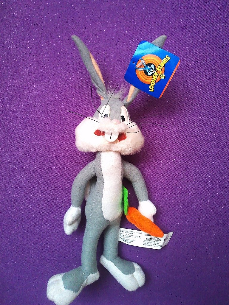 28 JARIGE PLAY-BY-PLAY Knuffel KONIJN BUGS BUNNY 1998 *Nieuw, Overige merken, Ophalen of Verzenden, Met label, Middelgroot (20 tot 80 cm)