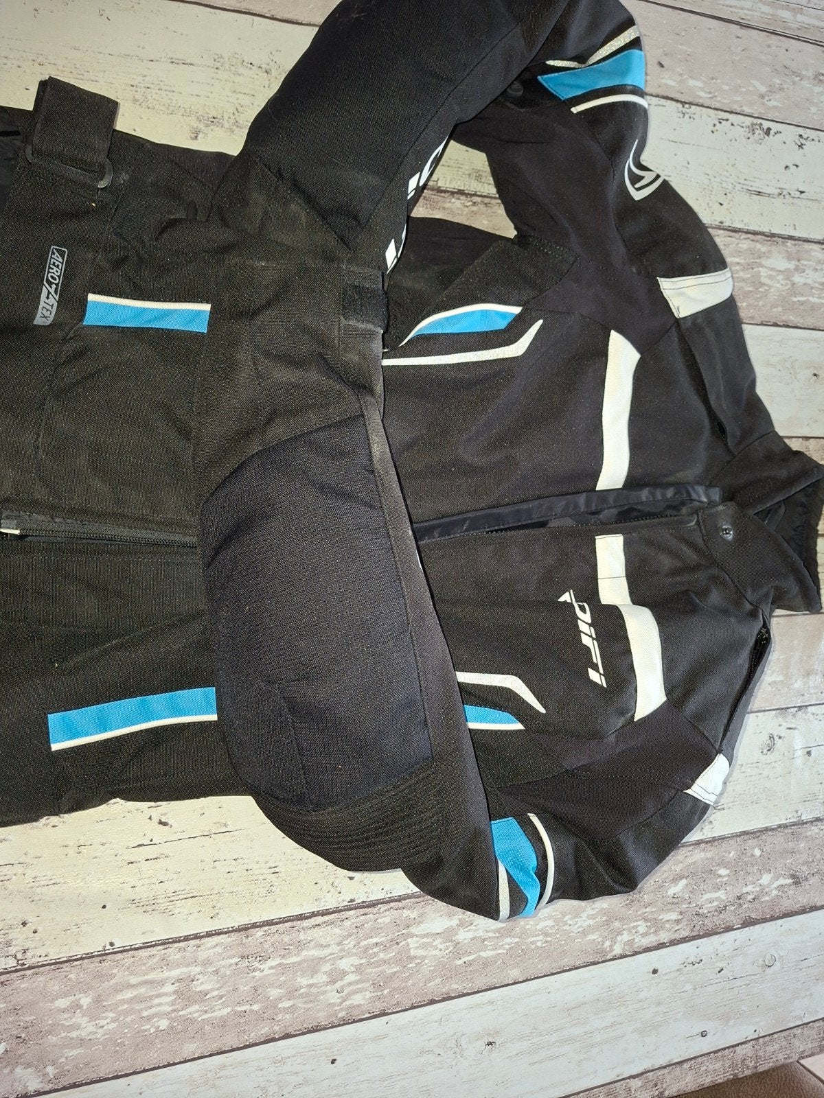 Difi Motorjas Textiel Zwart/Blauw Maat 38, Motoren, Kleding | Motorkleding, Ophalen, Jas | textiel, Difi, Dames