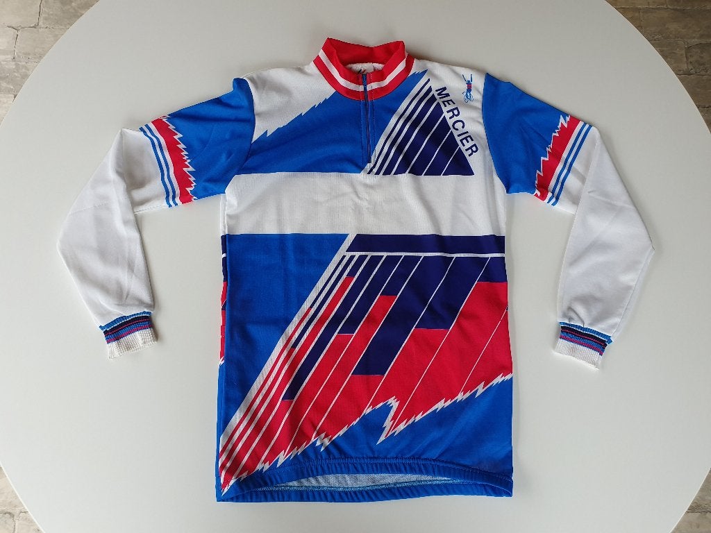 Vintage wielertrui Mercier (Atelier Martinage, maat T3), Ophalen of Verzenden, Gebruikt, Kleding