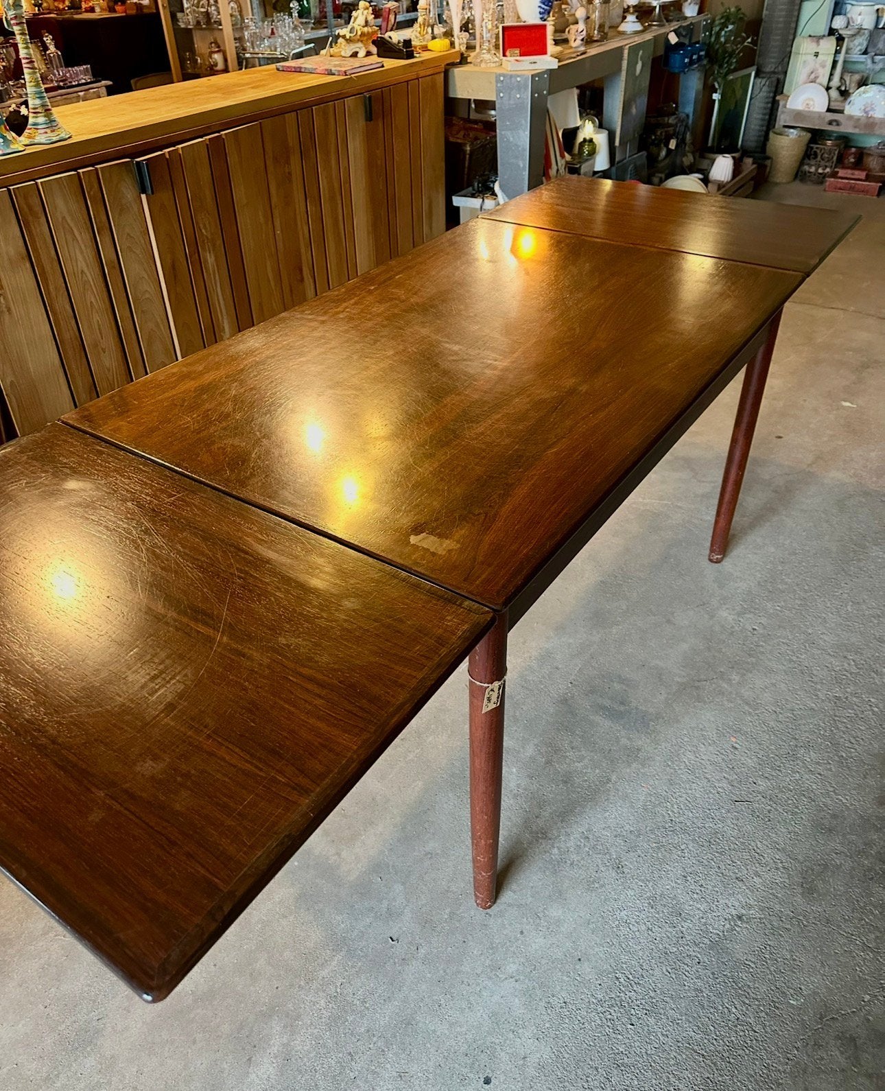 Deens design uitschuifbare eettafel, Ophalen of Verzenden, Zo goed als nieuw, Rechthoekig, 50 tot 100 cm