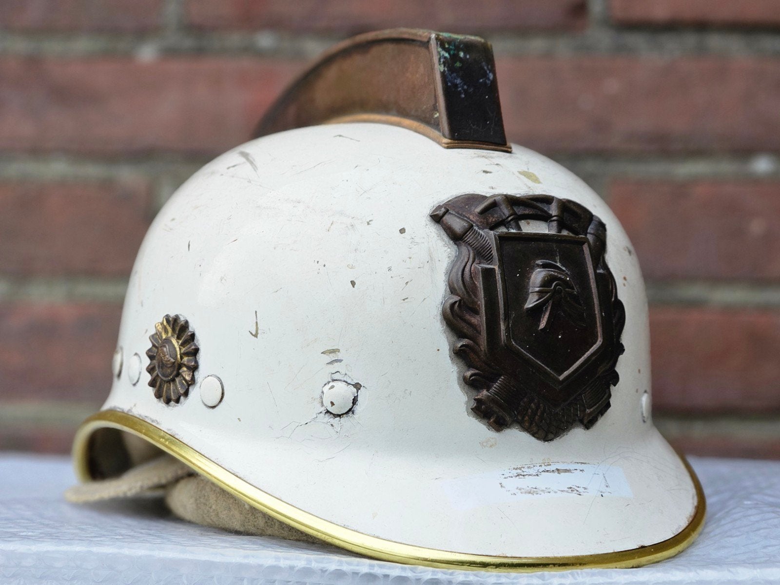 brandweerhelm brandweer Nederland model Kraaijer, Ophalen of Verzenden