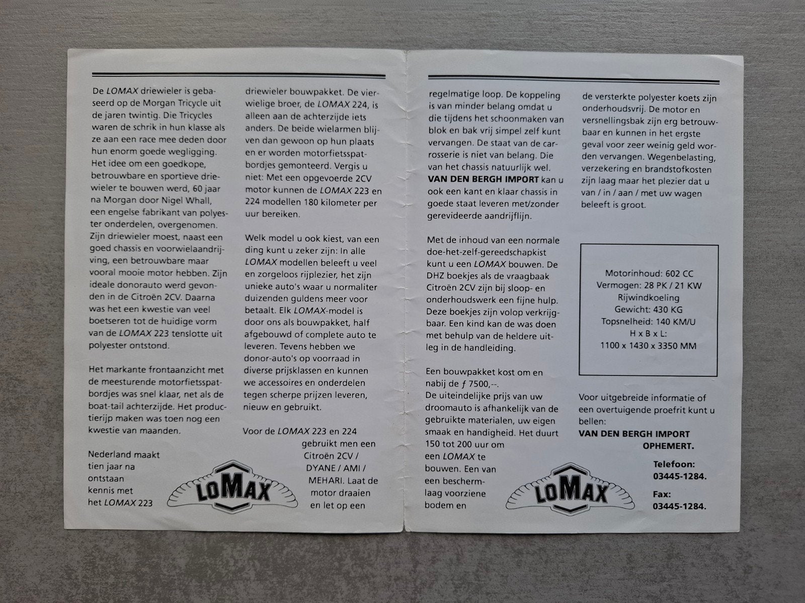 Lomax folder, Ophalen of Verzenden, Gelezen, Overige merken