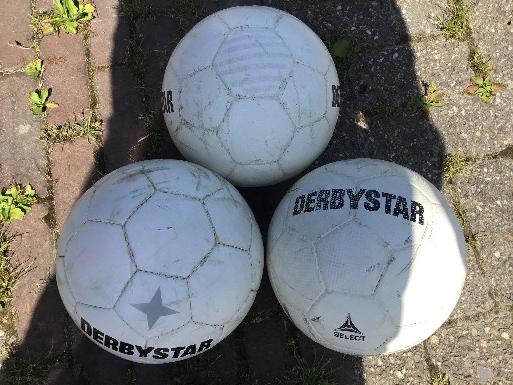 3x Derbystar Classic II, Maat XS of kleiner, Verzenden, Gebruikt, Bal