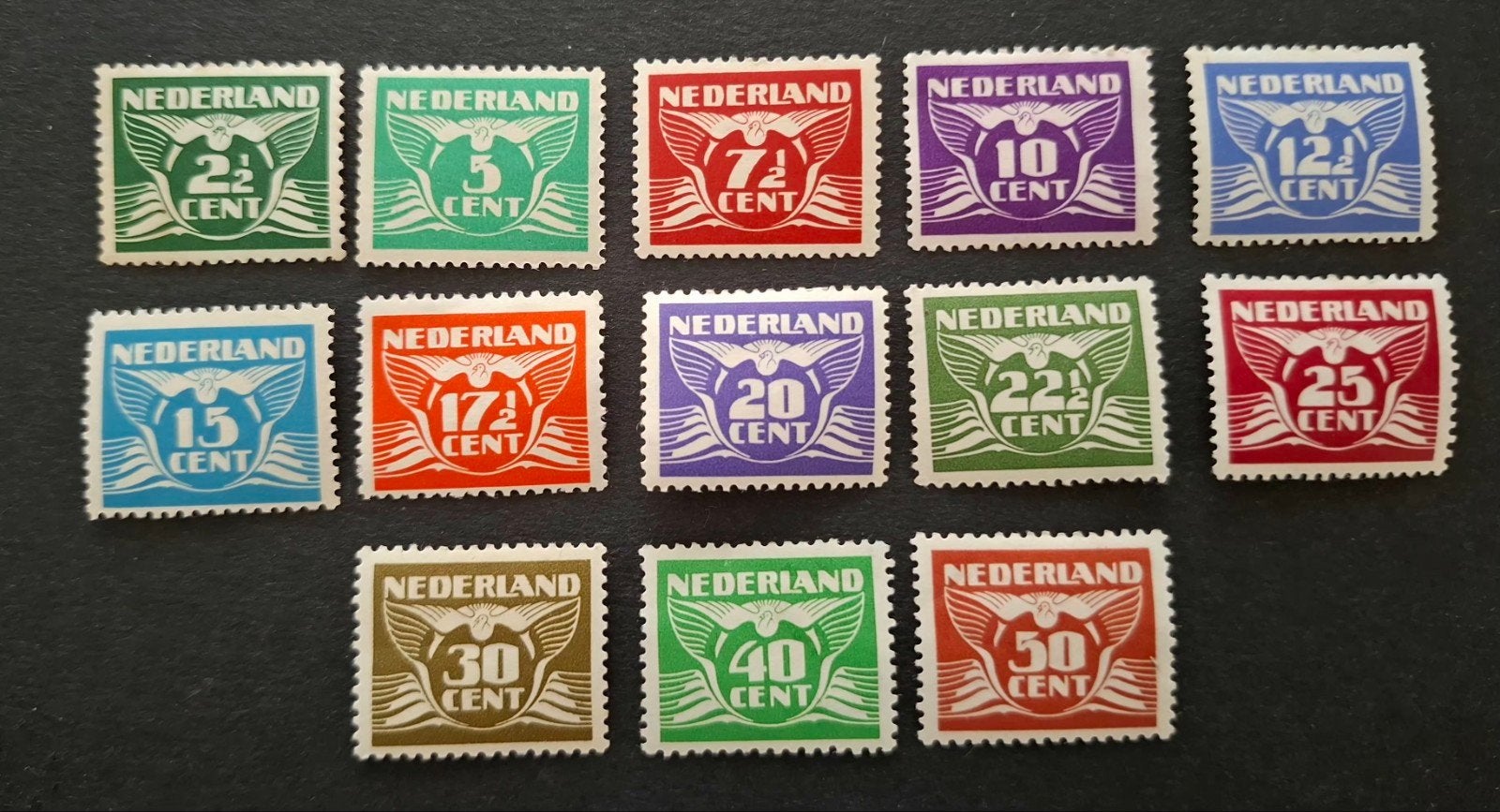 Nederland 1941 nvph 379-391 Vliegende duif Ongebruikt, Ophalen of Verzenden