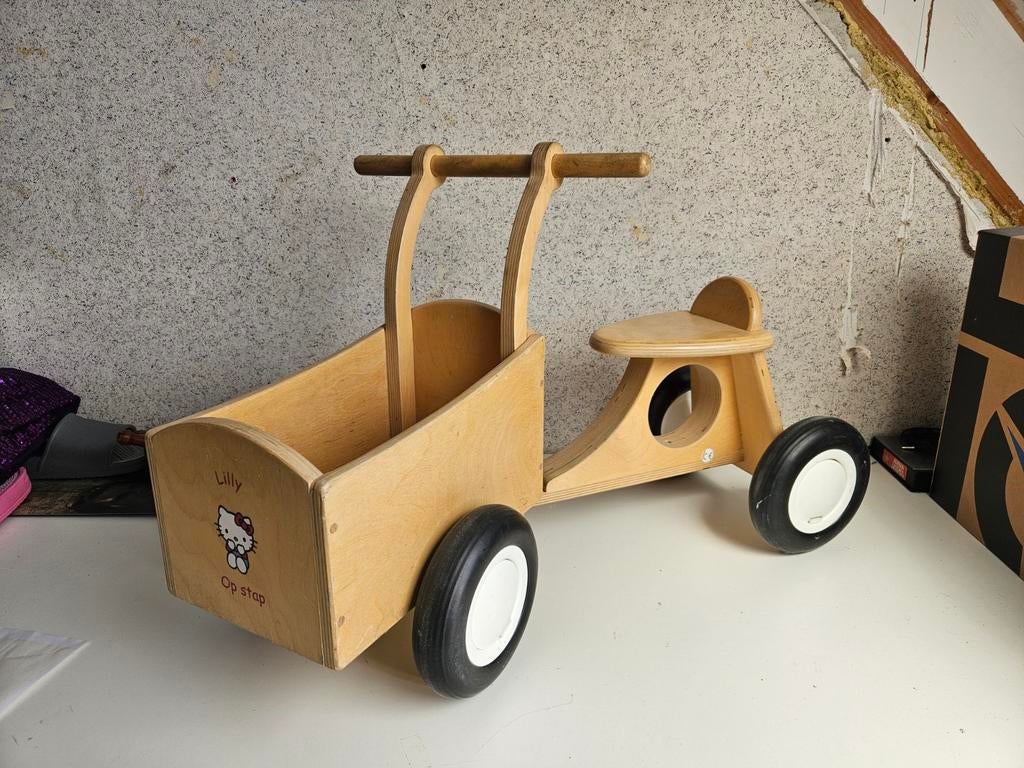Houten loopfiets/loopwagen met Hello Kitty, Ophalen, Gebruikt, Loopfiets