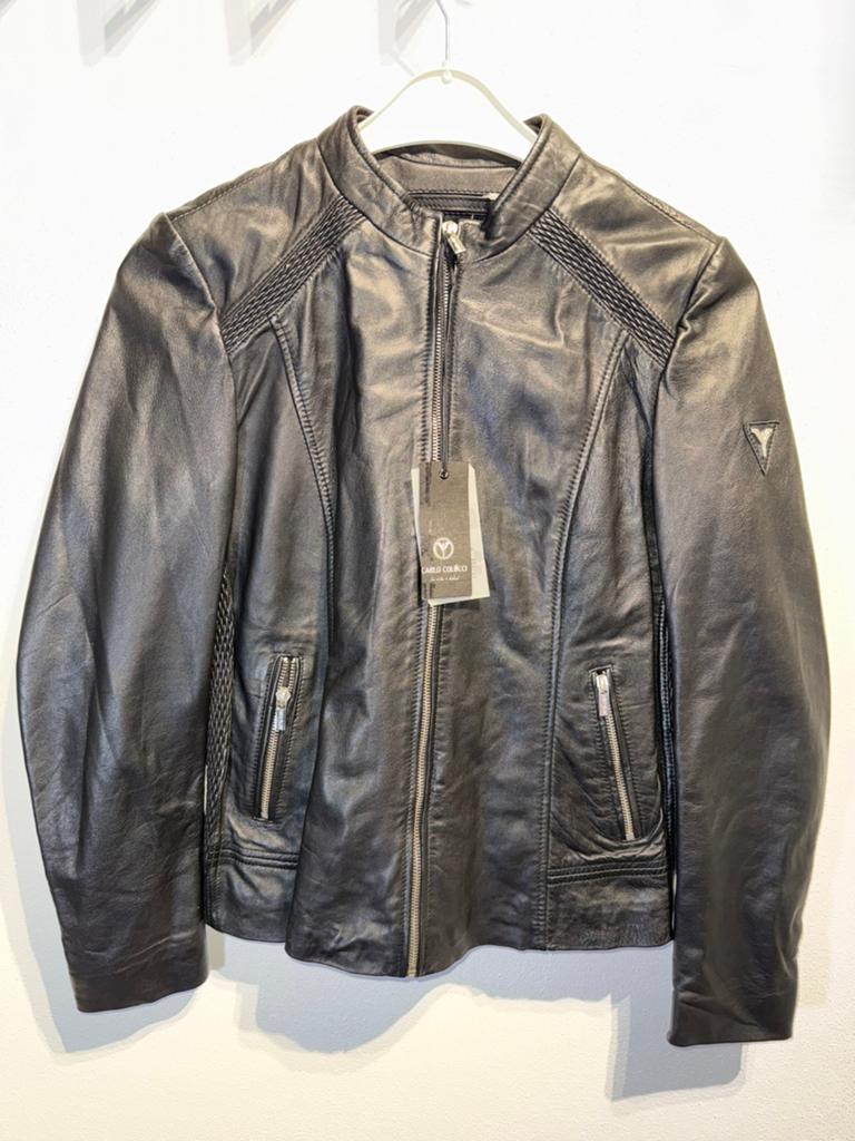 Nieuwe Carlo Colucci Dames Biker jacket Maat 40, Ophalen of Verzenden, Zo goed als nieuw, Maat 38/40 (M), Zwart