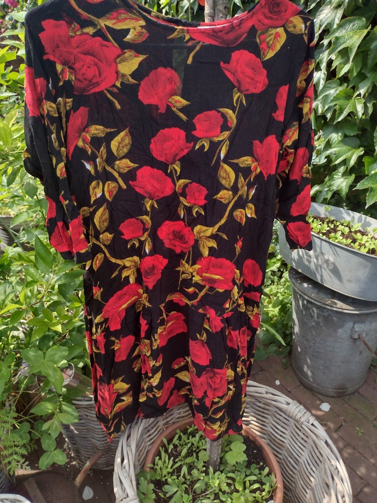 Only korte gebloemde tuniek jurk maat 40/42, Only, Verzenden, Maat 42/44 (L), Gedragen