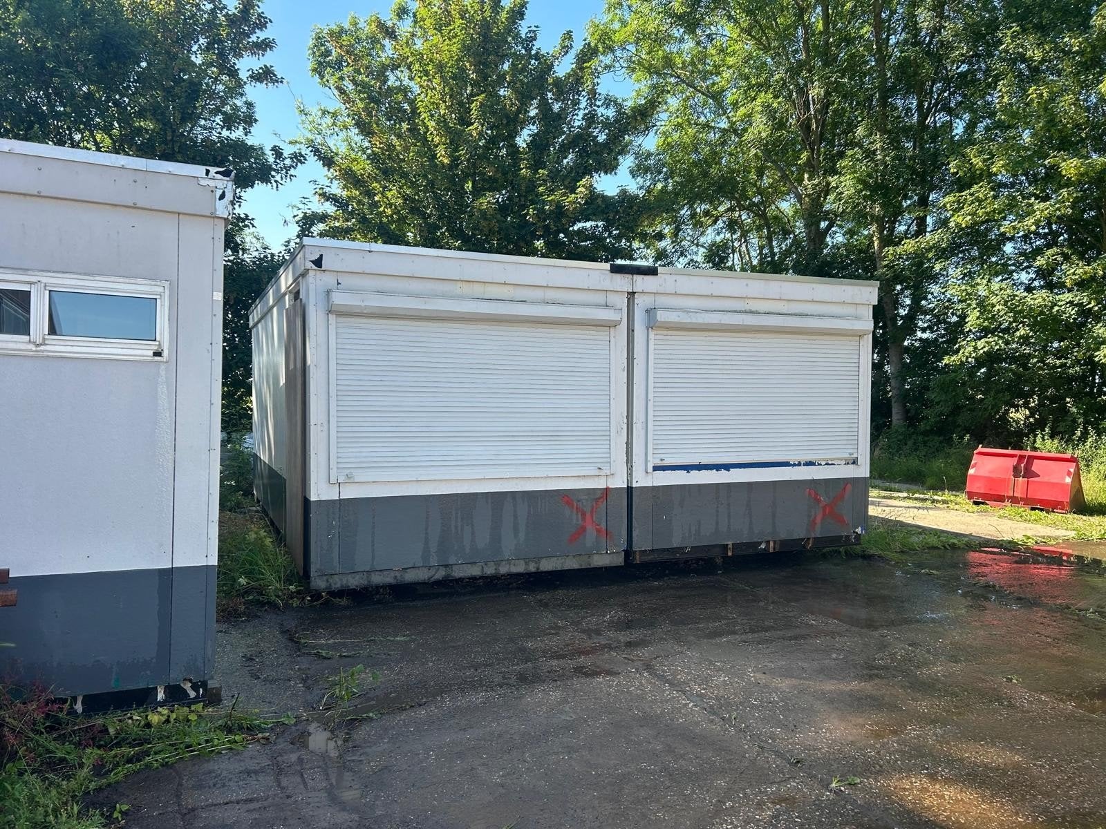 Dubbele keet met splinternieuw dakbedekking 6x6 meter, Ophalen, Gebruikt