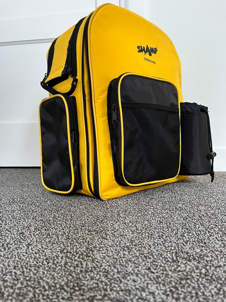 Shamp Coolcase Rugzak - Geel & Zwart, Sieraden, Tassen en Uiterlijk, Tassen | Rugtassen, Gebruikt, 25 tot 40 cm, Waterdicht, Ophalen