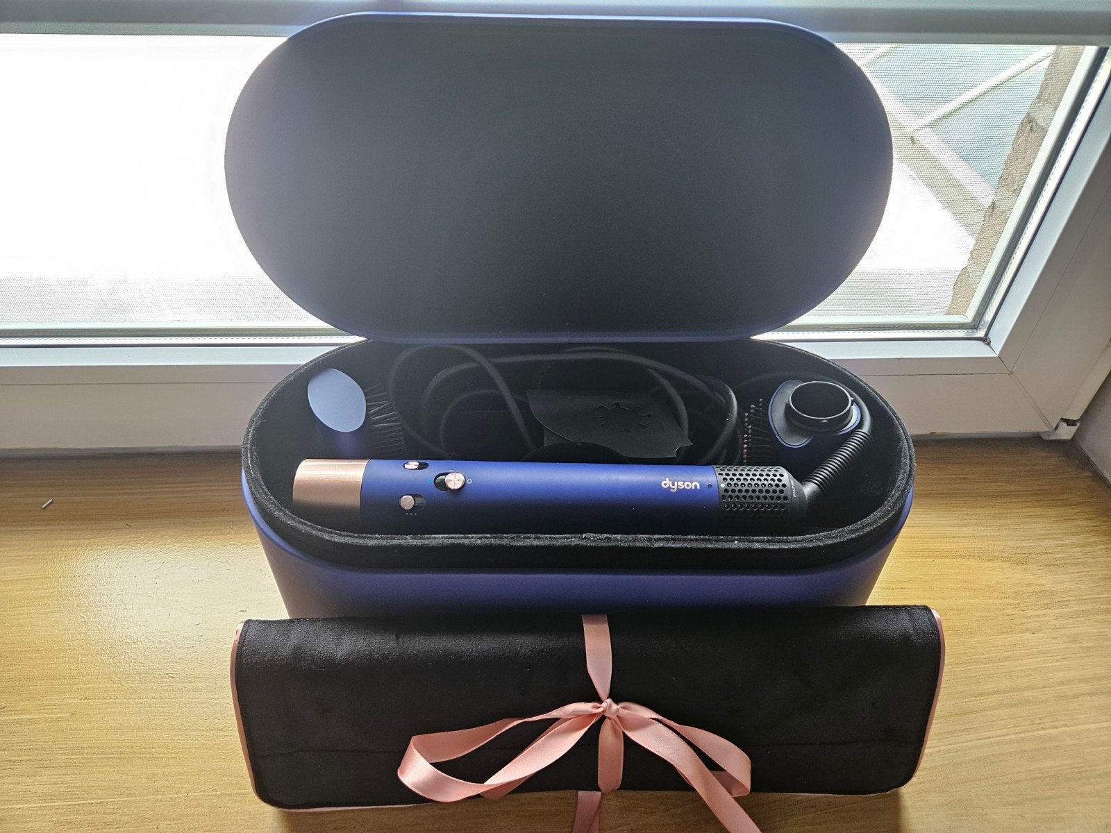 Dyson Airwrap Complete Limited Edition Blauw/Roségoud, Ophalen of Verzenden, Haarverzorging