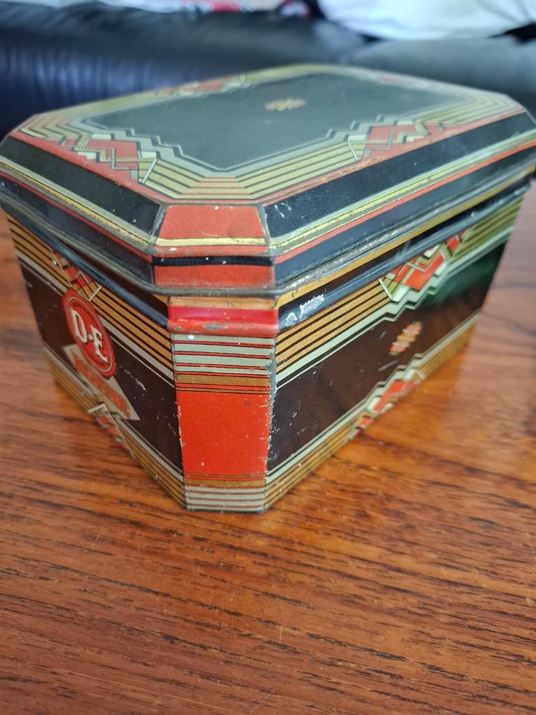 Vintage Douwe Egberts koffieblik art deco, Antiek en Kunst, Antiek | Woonaccessoires, Ophalen of Verzenden