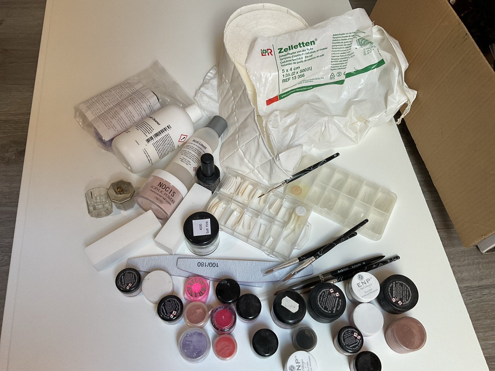 Complete set voor acrylnagels -, Ophalen of Verzenden, Gebruikt, Overige typen