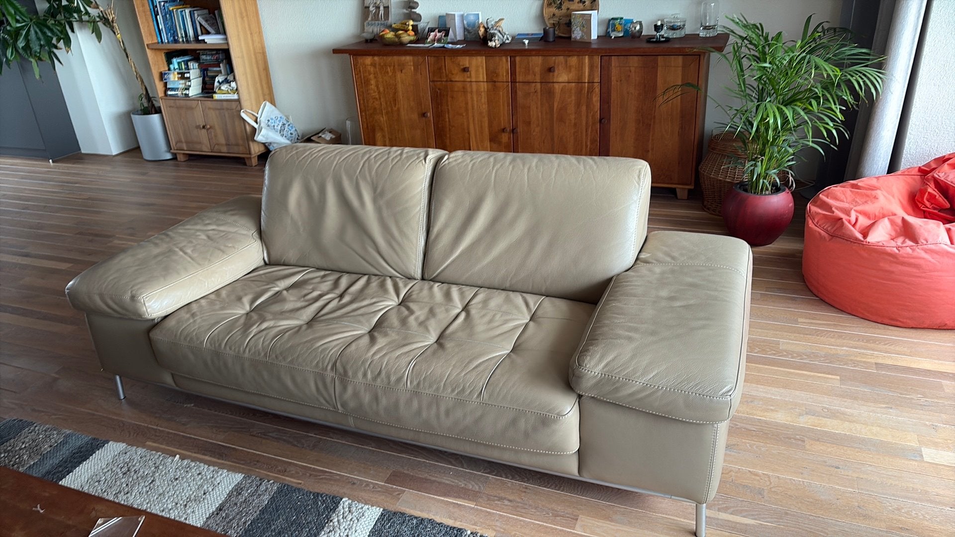 2 en 2,5 zits leren bankstel van Montel, Ophalen, Gebruikt, 150 tot 200 cm, Leer