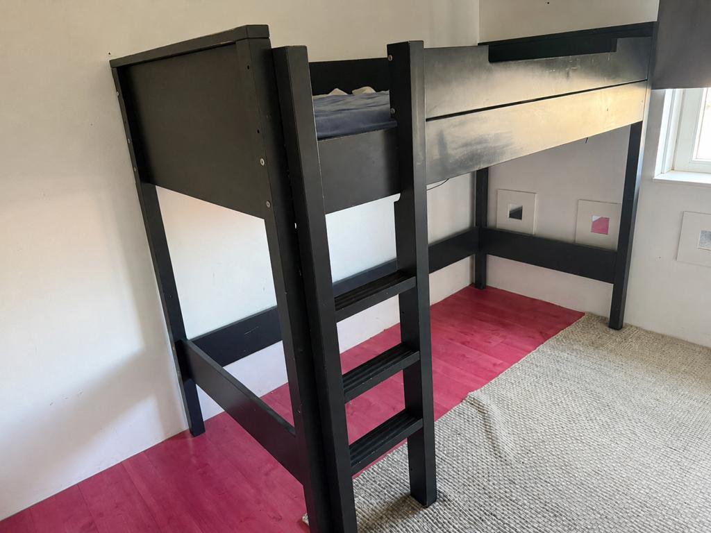 Hoogslaper Bopita met verstelbare Auping bodem, Ophalen, Gebruikt, Eenpersoons, 90 cm