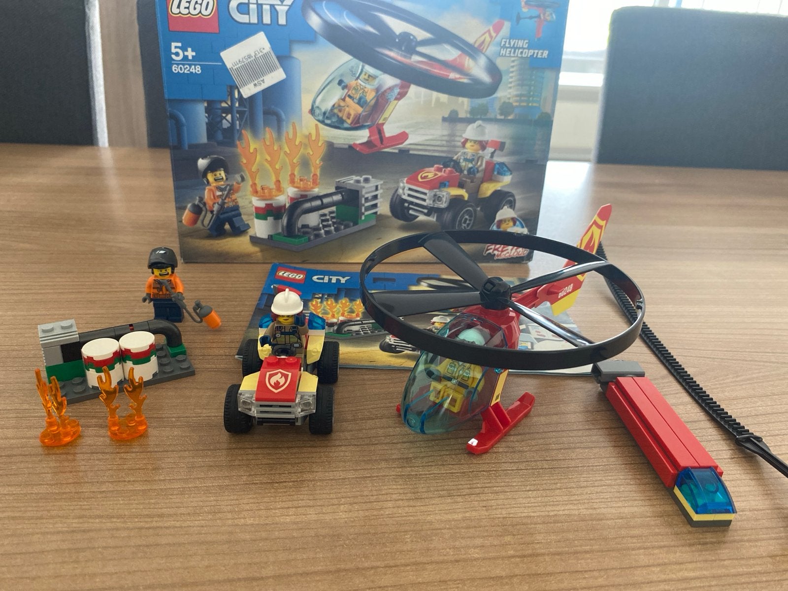 LEGO City 60248 Brandweer Helikopter (kan echt vliegen)+Quad, City, Lego, Nieuw, Ophalen of Verzenden