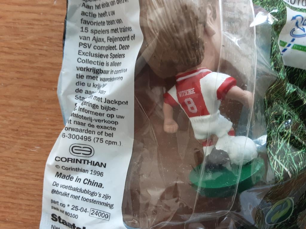 Voetbalpoppetje Witschge 8 Ajax Corinthian 1996, Ophalen of Verzenden, Nieuw, Ajax, Beeldje of Poppetje