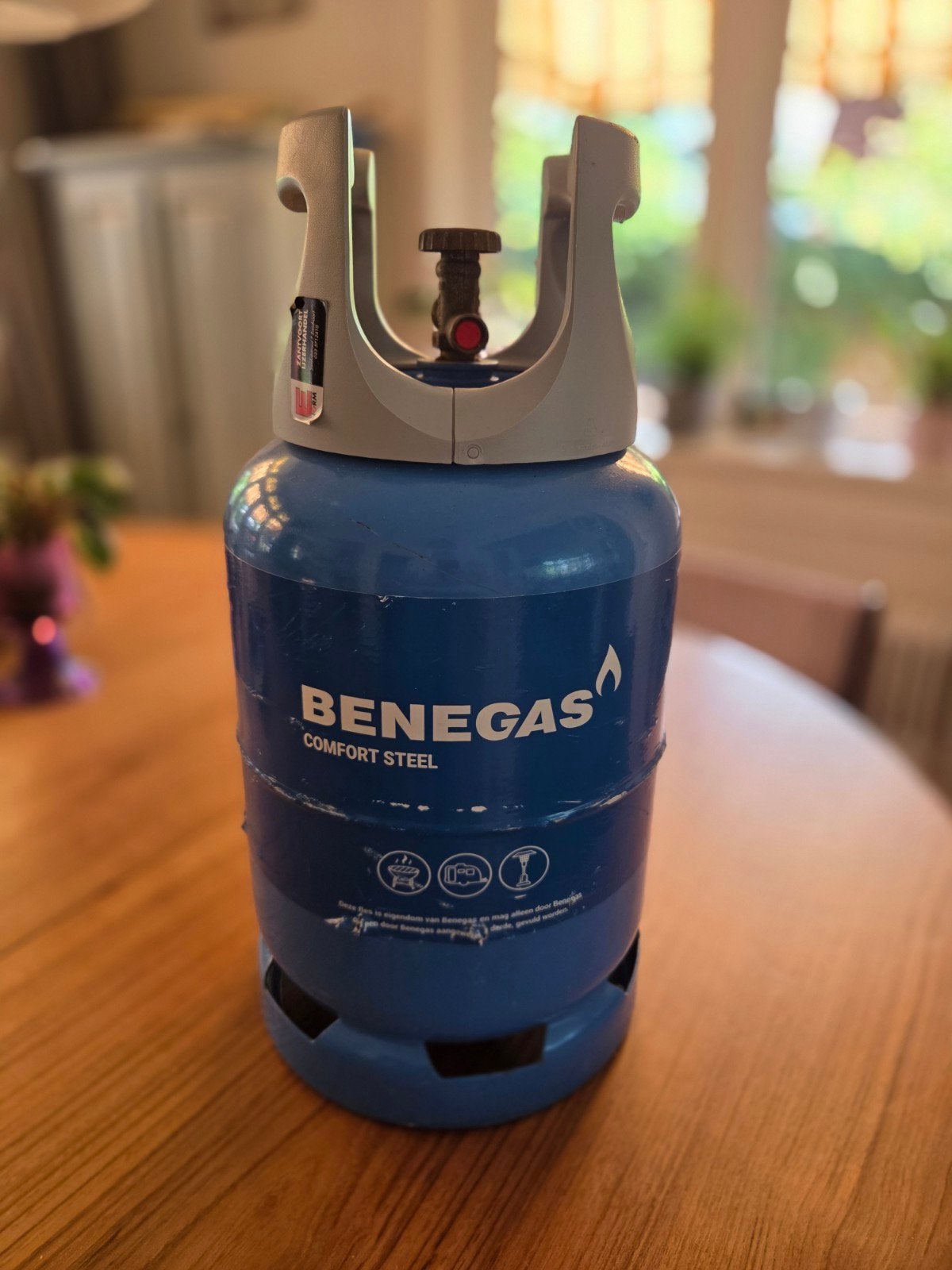 Benegas Comfort Steel gasfles (2/3vol), Caravans en Kamperen, Ophalen, Gebruikt