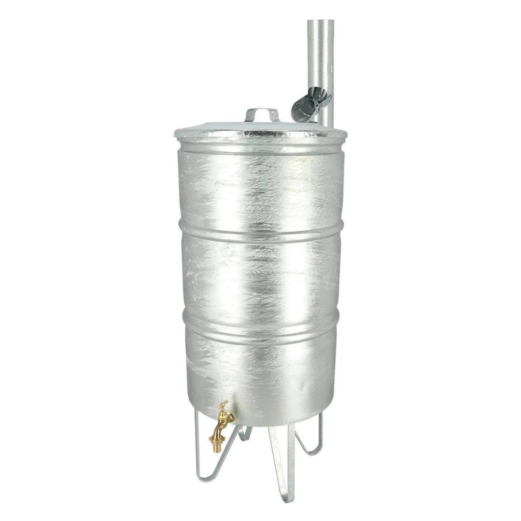 Esschert Design Zinken Regenton met Kraan - 150L of meer, Tuin en Terras, Regentonnen, Met kraantje, 150 liter of meer, Nieuw