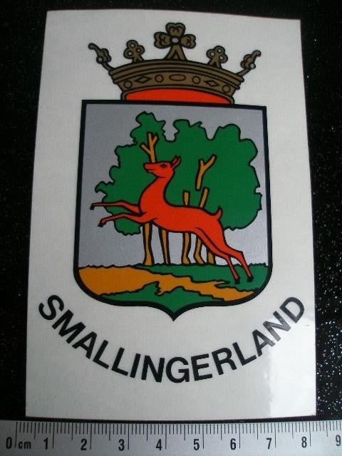 ruit sticker gemeente plaats embleem wapen smallingerland, Verzenden, Zo goed als nieuw, Overige typen