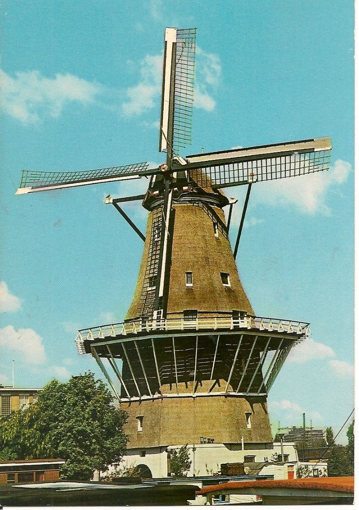 Ansichtkaart Amsterdam - De Bloem Korenmolen, Ophalen of Verzenden, 1960 tot 1980, Ongelopen, Noord-Holland