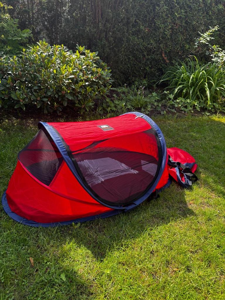 Deryan Peuter Luxe Reisbedje Rood - Compact & Lichtgewicht, Ophalen of Verzenden, Zo goed als nieuw