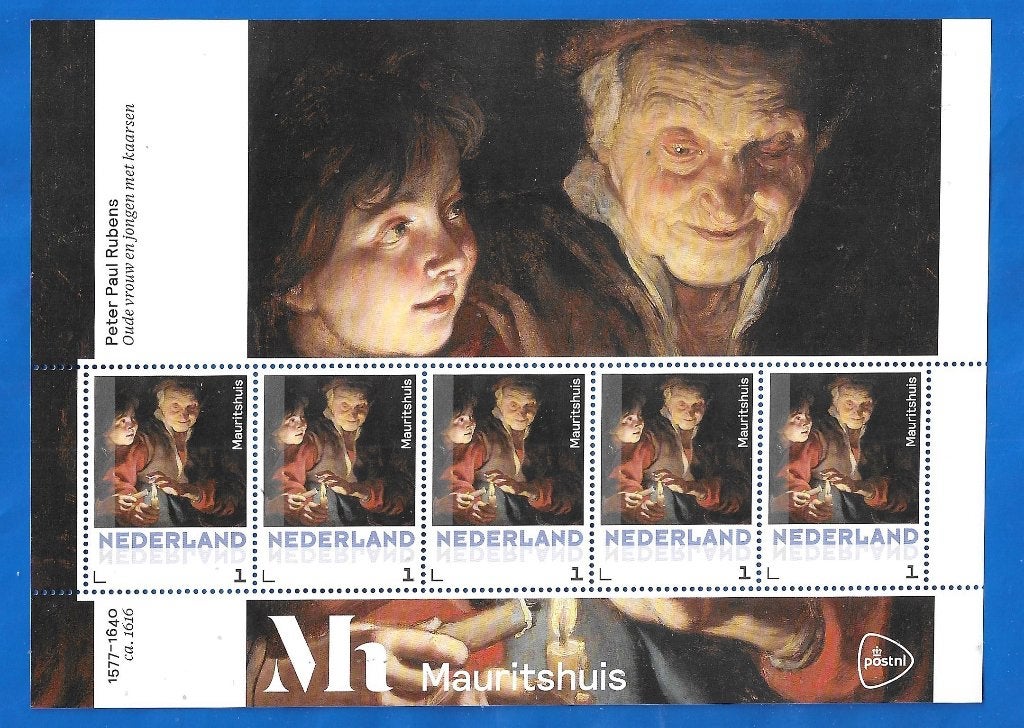 Pers. Postzegelvel Mauritshuis - Oude vrouw en jongen - 2014, Verzenden, Na 1940, Postfris