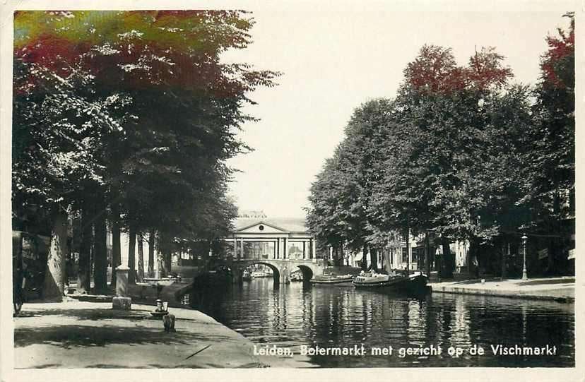 377-522-013 Leiden  Botermarkt Vischmarkt, Verzenden, Voor 1920, Zuid-Holland