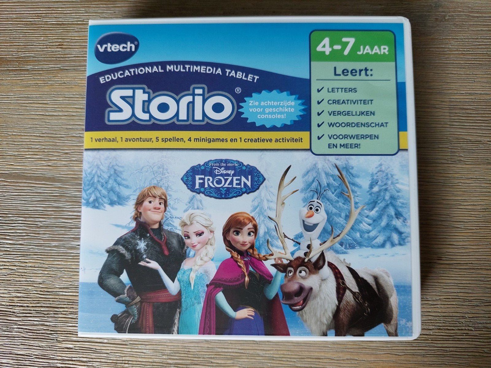 Vtech Storio spelletje game Disney Frozen Anna Elsa Olaf, Verzenden, Zo goed als nieuw, 4 tot 6 jaar