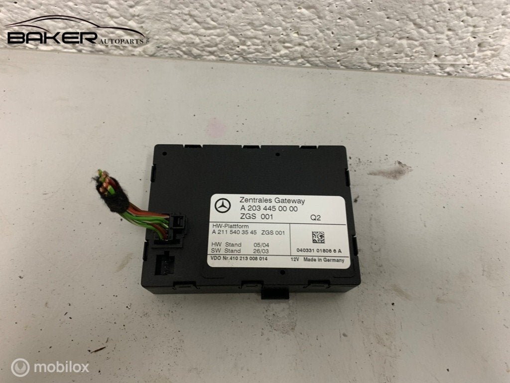 Gateway module Mercedes C-klasse W203 ('00-'07) A2034450000, Gebruikt, Mercedes-Benz, Ophalen of Verzenden, Mercedes-Benz