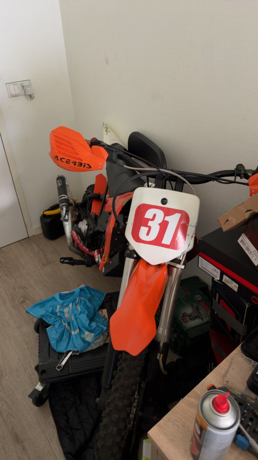 Selfmade crosser Malossi 70cc - Stage 6 - Laser uitla, Fietsen en Brommers, Brommers | Crossbrommers, Ophalen of Verzenden, Gebruikt