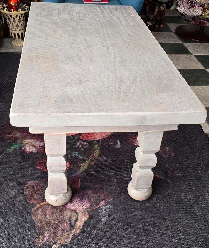 Salontafel massief met lade behandeld met Paste Paint wax, Ophalen
