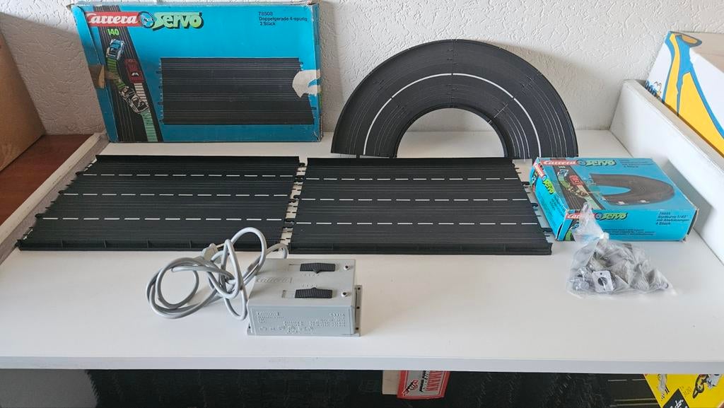 Carrera Servo 140 ....2x dubbelplaat..kombocht... trafo, Kinderen en Baby's, Speelgoed | Racebanen, Racebaan, Carrera, Ophalen of Verzenden