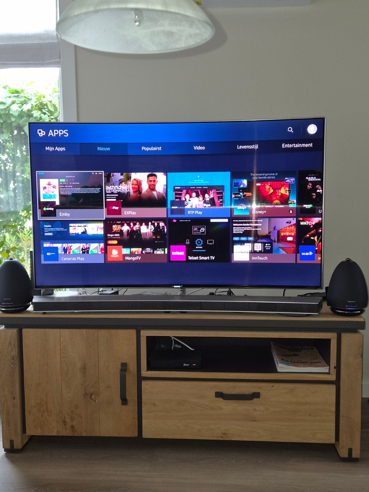 Samsung UE55KS9000L 55 inch 4K QLED Smart TV met soundbar, Ophalen, QLED, Zo goed als nieuw, 100 Hz