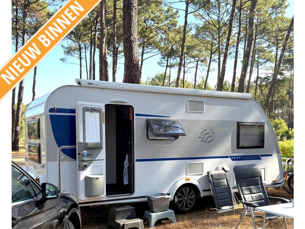 Knaus Sport Silver Selection 500 QDK | Stapelbed, Schokbreker, Bedrijf, Treinzit, Dwarsbed