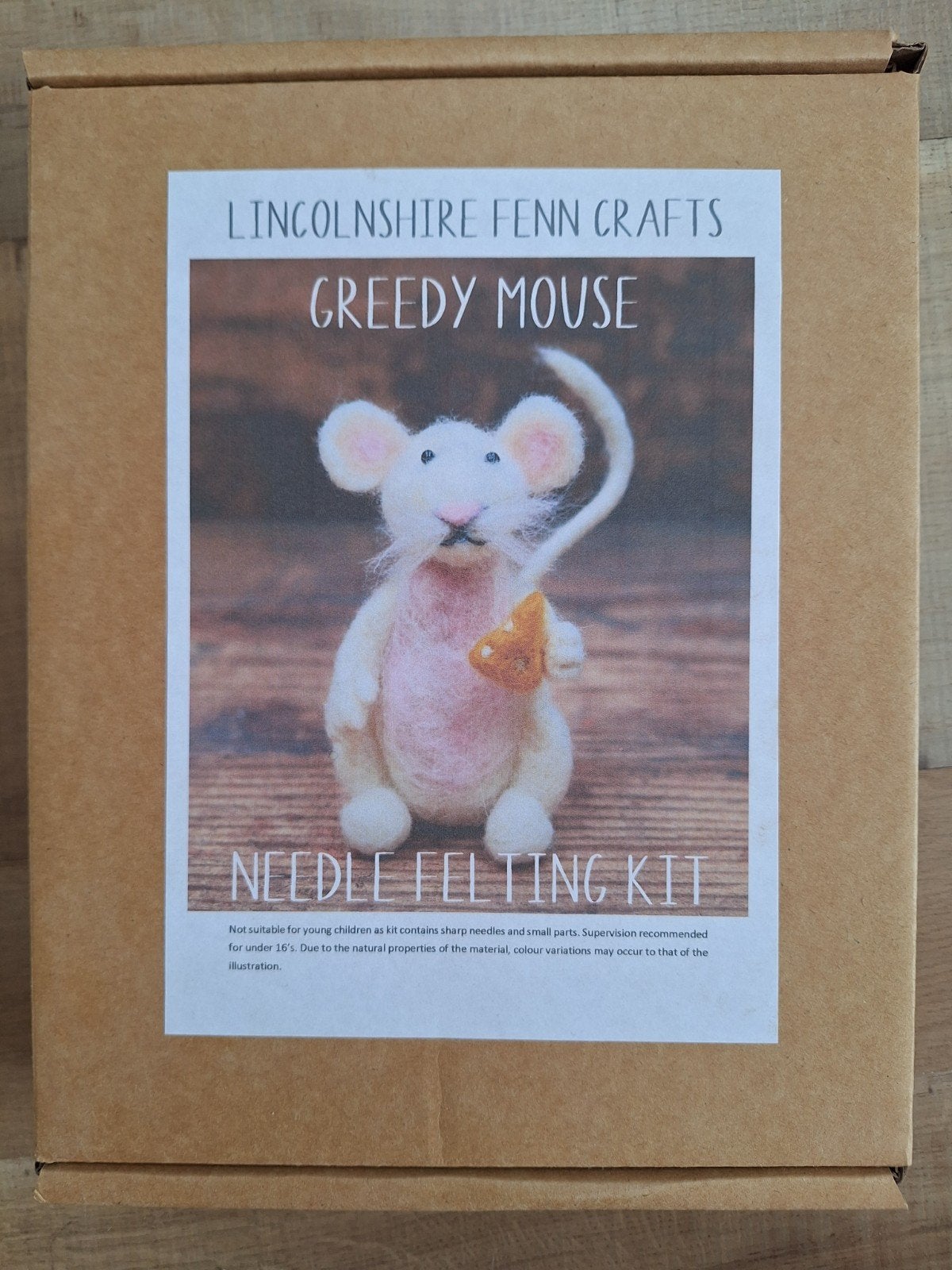 Naaldviltpakket 'Greedy Mouse' - Lincolnshire Fenn Crafts, Nieuw, Meerkleurig, Ophalen of Verzenden, Overige merken