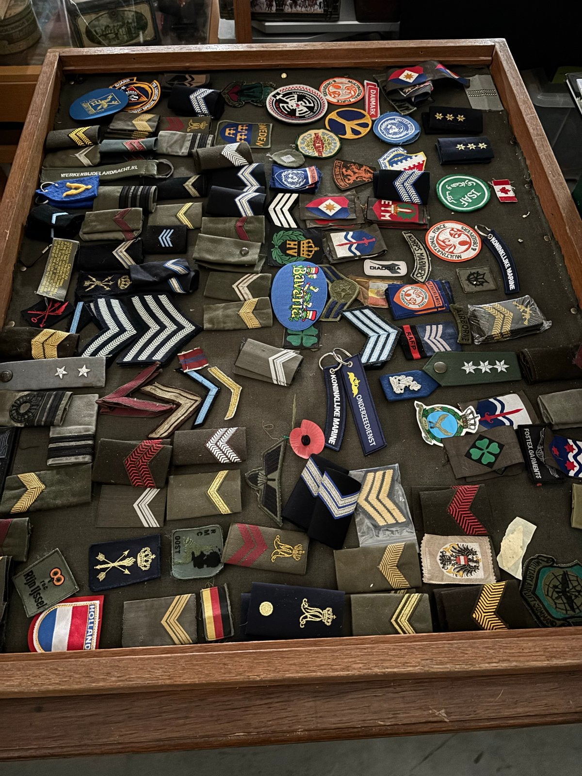 Diverse Schouderemblemen en Badges - Grote Collectie, Ophalen of Verzenden, Overige soorten, Overige gebieden, Embleem of Badge
