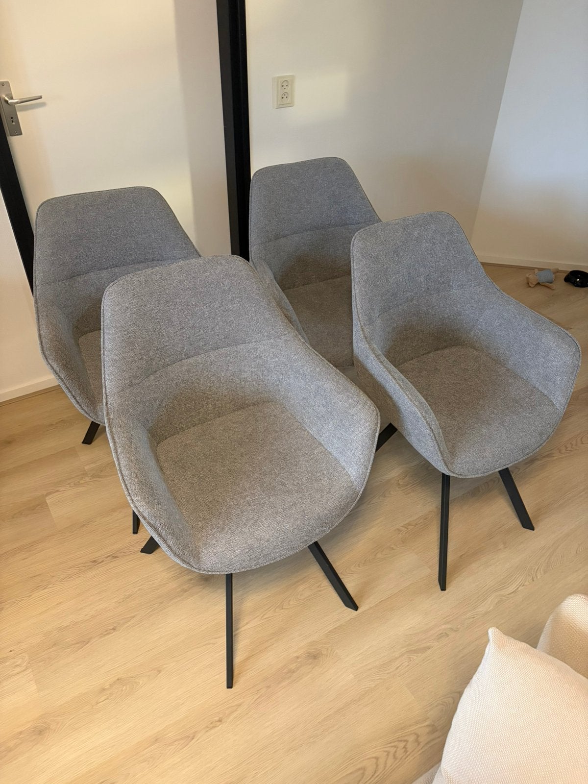 Eetkamerstoelen NIEUW (4 stk.), Ophalen, Nieuw, Grijs, Vier